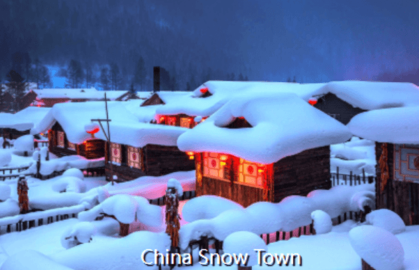 china snow town 1