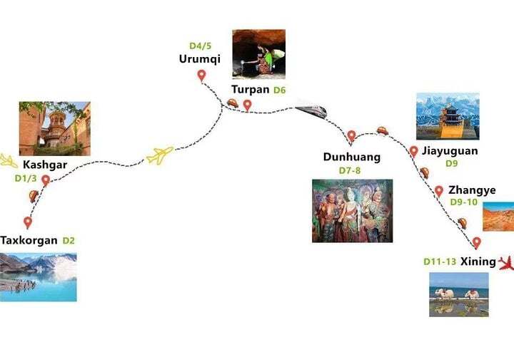 13 days xinjiang gansu qinghai