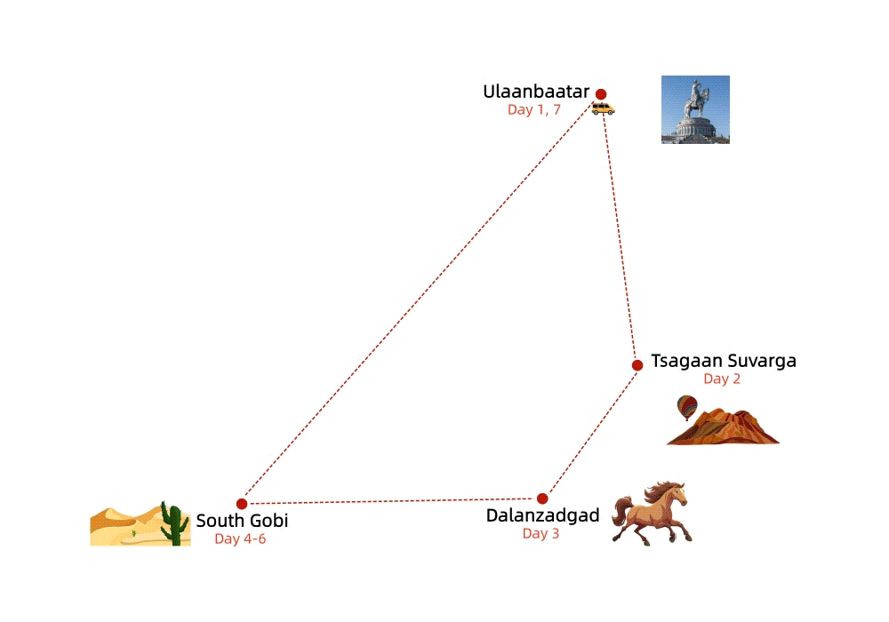 8 Days Mongolia Tour with Gobi Desert, Khongoriin Els and Bayanzag 8 Days Mongolia Tour with Gobi Desert, Khongoriin Els and Bayanzag